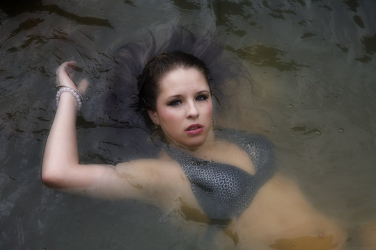 Woman With Hair In Water