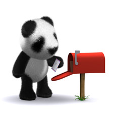 3d Panda checks mail © Steve Young