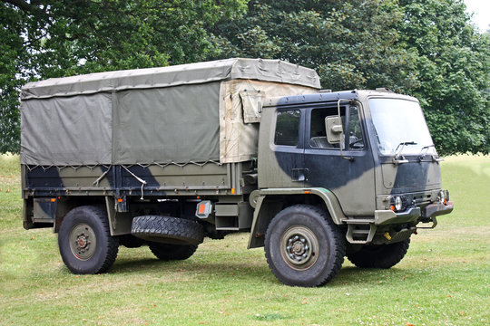 A Heavy Duty Military Army Transport Vehicle Lorry.
