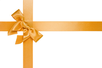golden cross ribbon with bow
