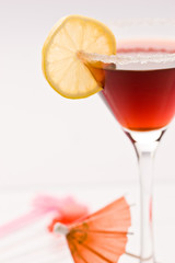 cocktail with lemon