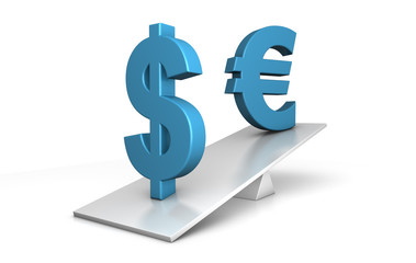 out of balance - euro and dollar