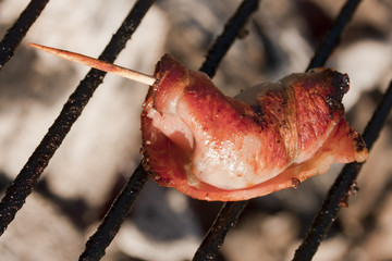 Feige in Schinkenspeck gegrillt