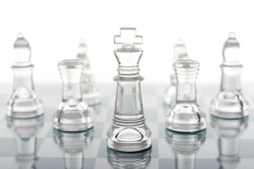 chess pieces isolated on white