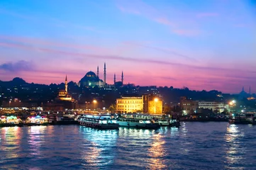 Papier Peint photo la Turquie Istanbul de nuit
