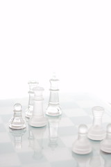 chess pieces isolated on white
