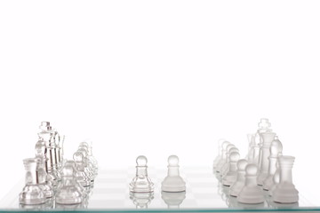 chess pieces isolated on white