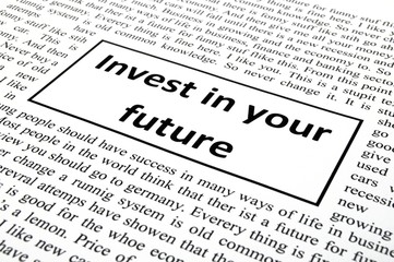Fototapeta premium invest in your future
