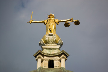 Fototapeta na wymiar Justice, Old Bailey Court