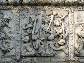 Ayutthaya temple wall reliefs nb. 7