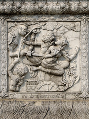 Ayutthaya temple wall reliefs nb. 13