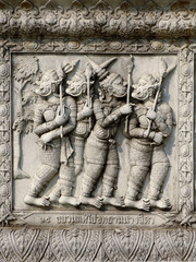 Ayutthaya temple wall reliefs nb. 28