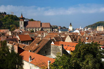 Fototapeta premium Old center in Brasov, Romania