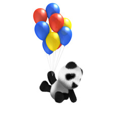 3d Teddy flying with his balloons © Steve Young