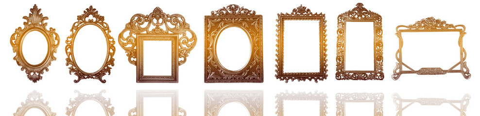 cadres dorés et reflets