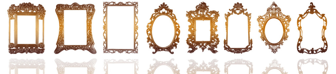 cadres dorés et reflets