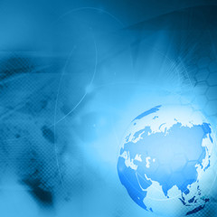 Asia map technology-style artwork