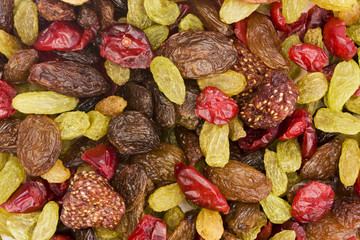 background of dried fruit mix