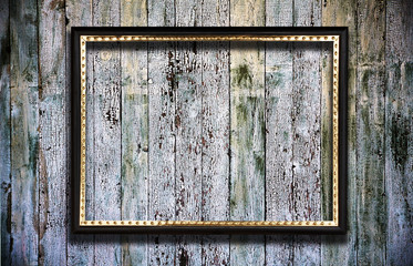 frame on wooden background
