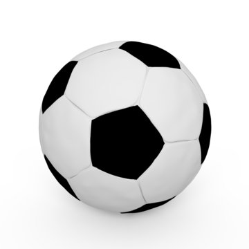 A soccer ball isolated - a 3d image