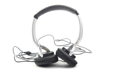 Silver-black headphone