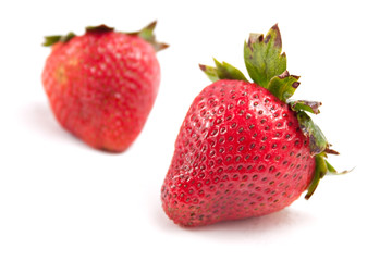 Two Ripe Strawberries