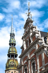 Obraz premium Riga old town architecture