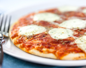 Pizza with mozzarella