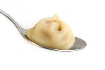 ravioli in spoon