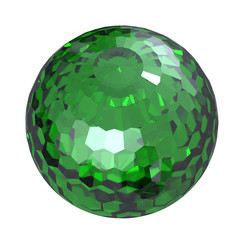 Fototapeta na wymiar Round emerald
