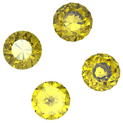 Round yellow sapphire