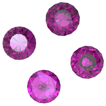 Round amethyst
