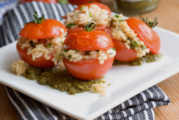 Risotto-stuffed tomatoes