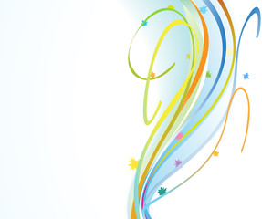 Colorful festive ribbons