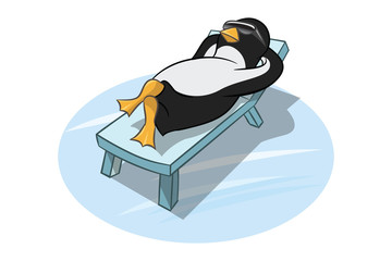 Sun bath penguin