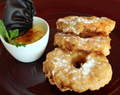 deep fried pineapple ring