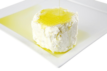 whole soft cheese in oil