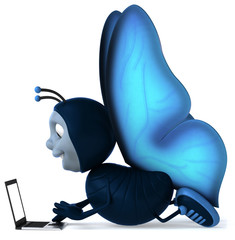 Papillon et ordinateur