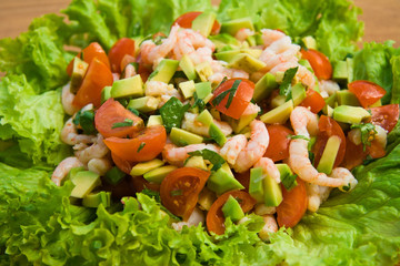 Salad with shrimps