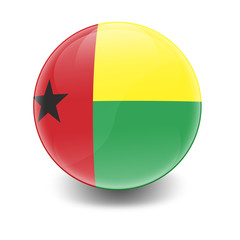 Esfera brillante con bandera Guinea-Bissau