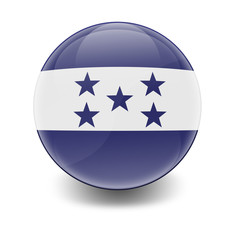 Esfera brillante con bandera Honduras