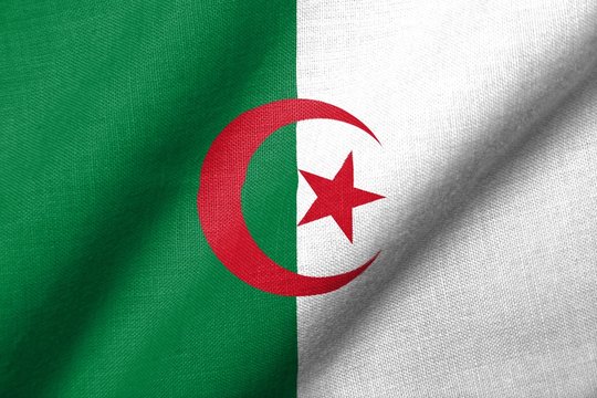 3D Flag of Algeria waving