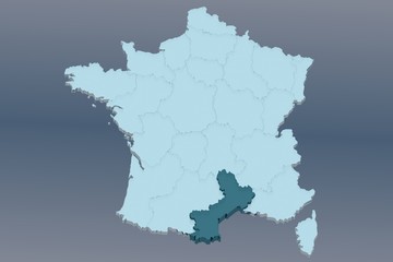 région languedoc-roussillon sur france 3D