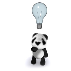 3d Panda has an idea © Steve Young