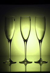 green champain glases