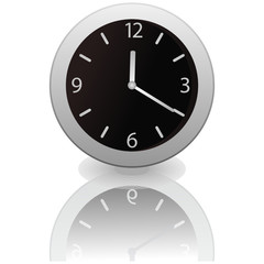 Clock isolated on a white background. Vector illustration