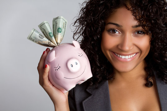 Piggy Bank Woman