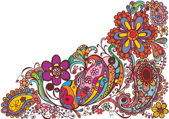 colored floral design