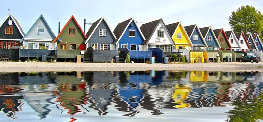 Fotobehang Maisons danoises à Odense © Alexi Tauzin