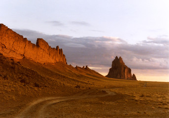 A Road Along a Volcanic Dike to Shiprock